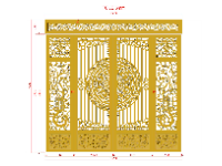 Cửa cổng CNC trống đồng hoa văn